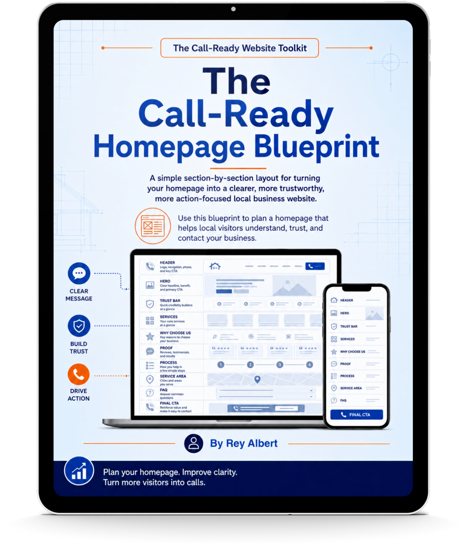 Call-Ready Homepage Blueprint mockup