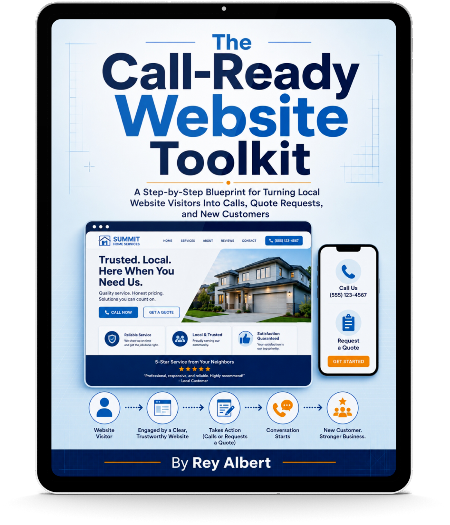 The Call-Ready Website Toolkit main guide mockup