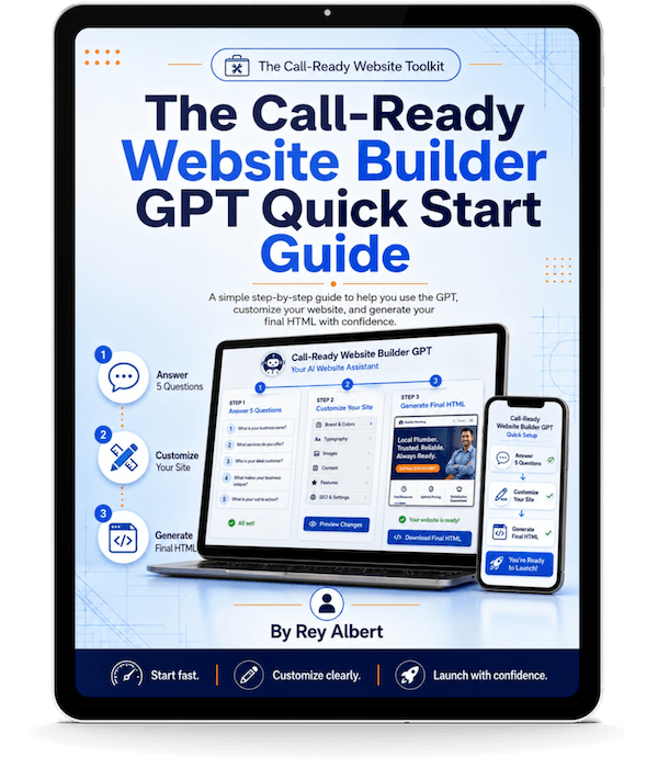 Call-Ready Website Builder GPT Quick Start Guide mockup